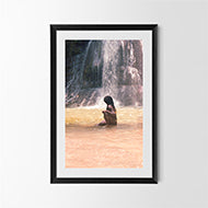 Woman Watching Waterfall