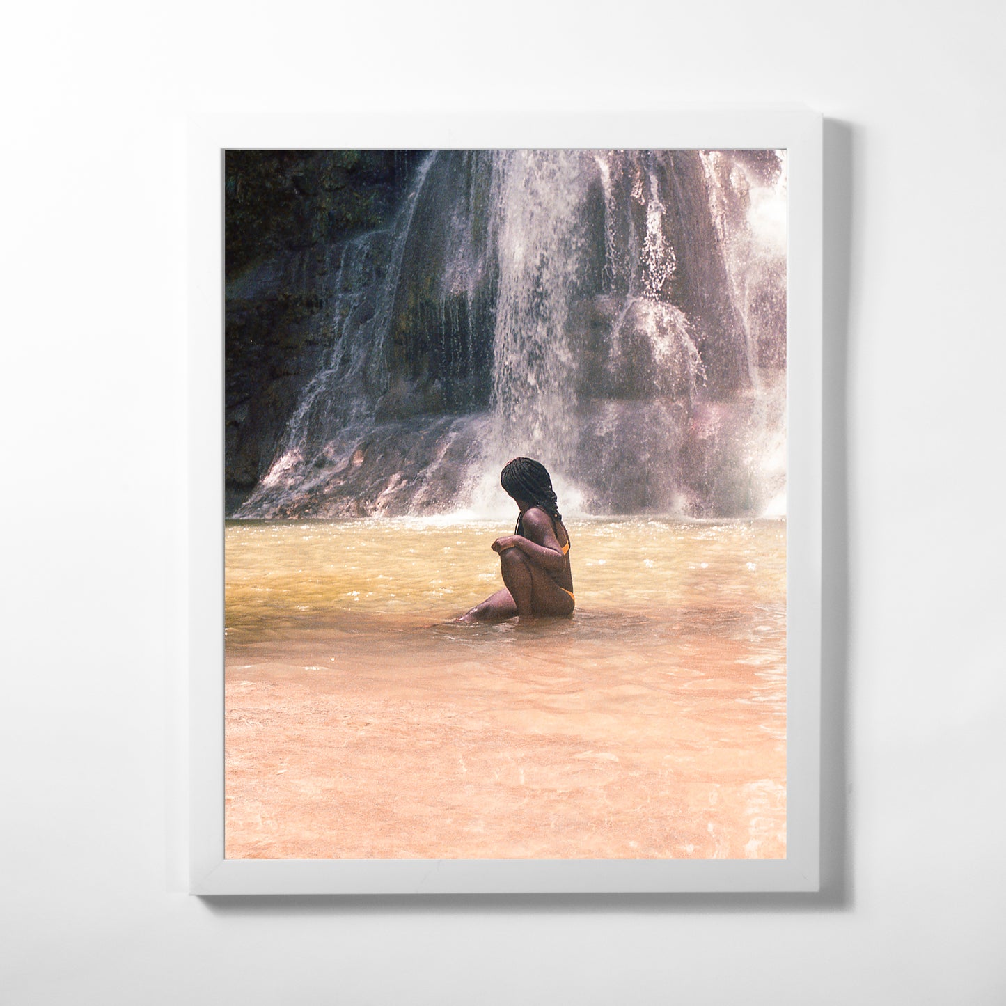 Woman Watching Waterfall